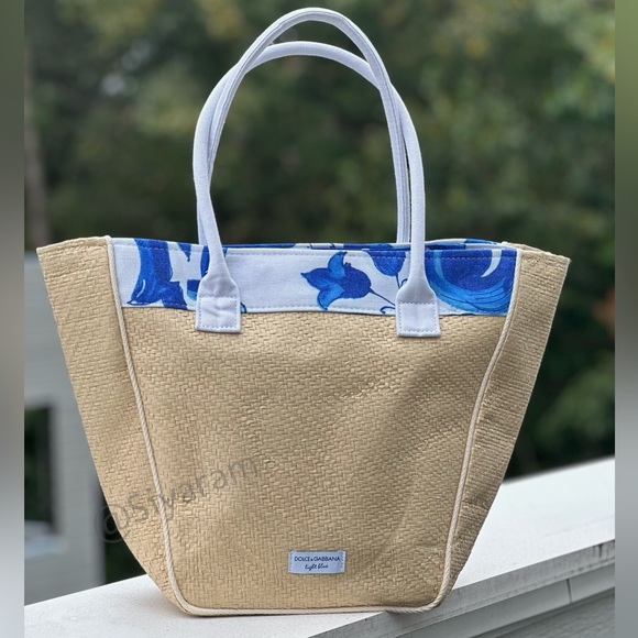 Dolce & Gabbana tote/ beach bag/ straw tote/ purse/ travel bag - Picture 5 of 6